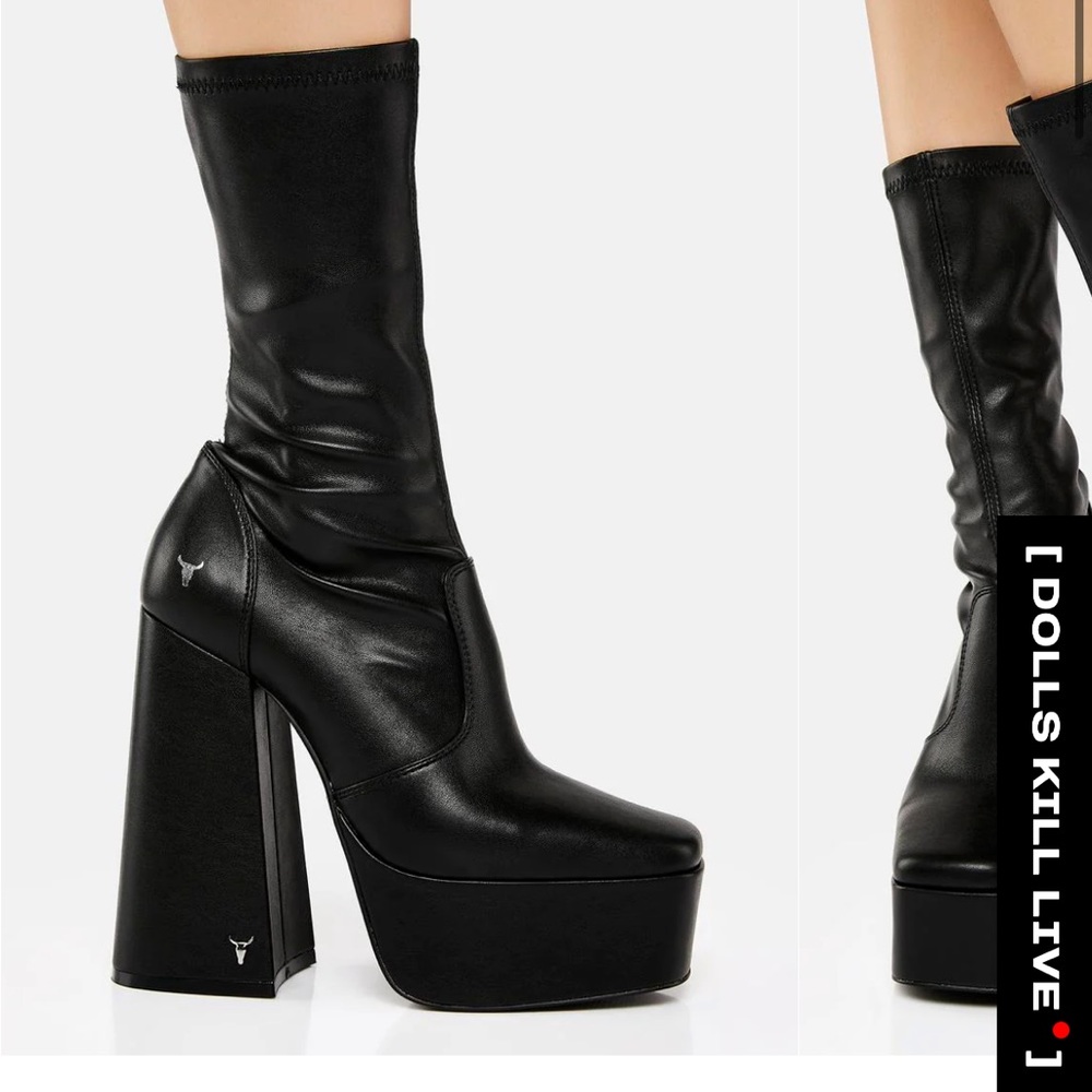 Windsor smith angelz stretch sock boot
